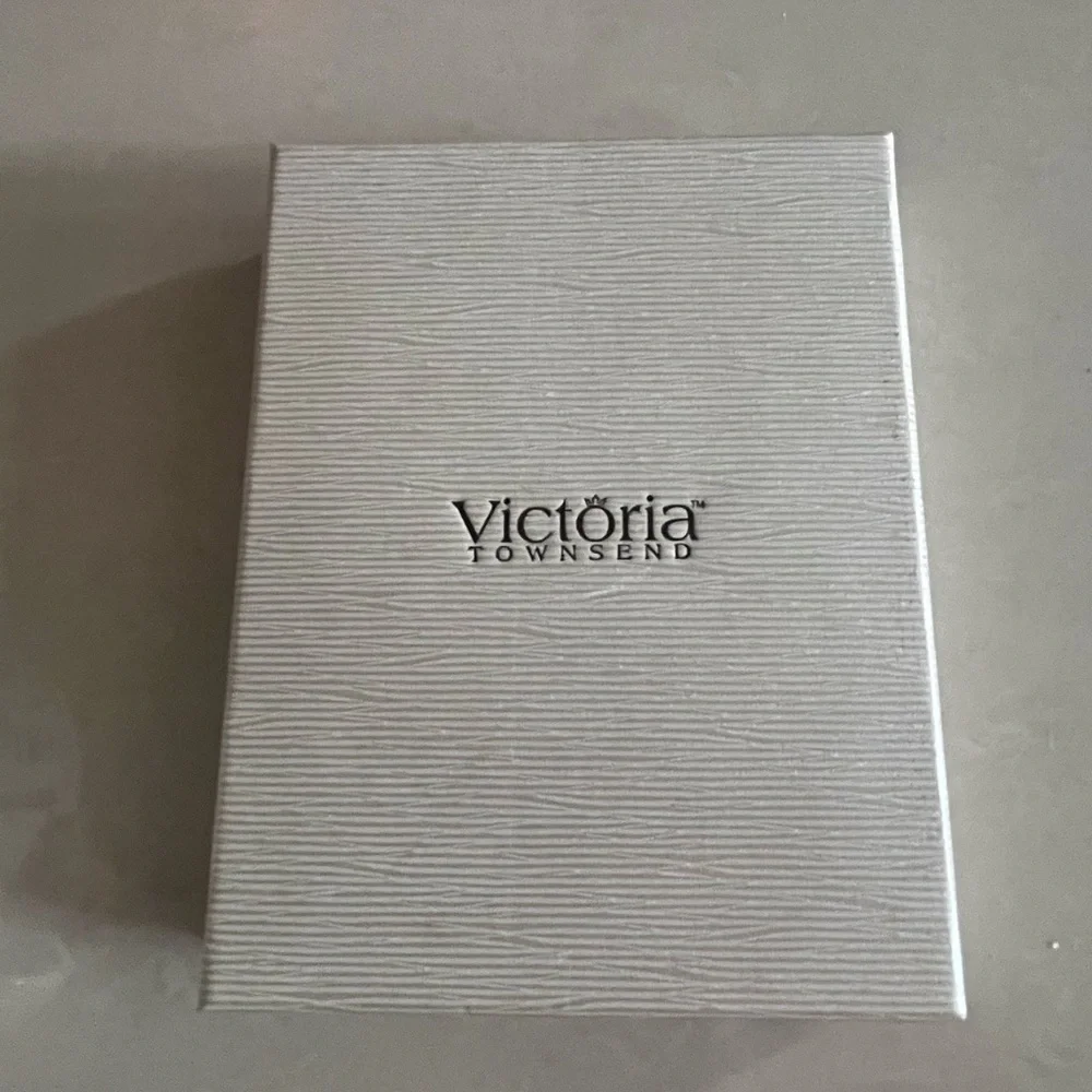 New Victoria Townsend 1 CT TW Genuine Rose Cut Diamond Silver Necklace $400